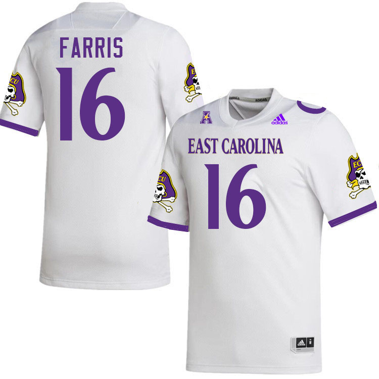 East Carolina Pirates #16 Robert Farris College Football Jerseys,Uniforms-White